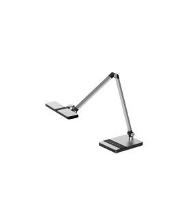 Flexo LED Rubens 9W plata táctil, articulado y orientable con memoria de color