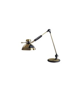 Flexo LED Monet cuero/negro 9W táctil con sensor por gestos y pinza
