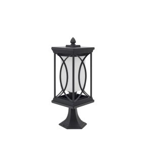 Sobremuro exterior Garden negro 1xE27 IP23 39 cm