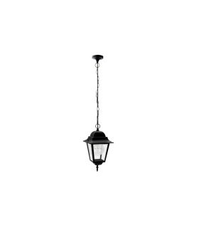 Colgante exterior Spica negro 1xE27 IP44 altura regulable