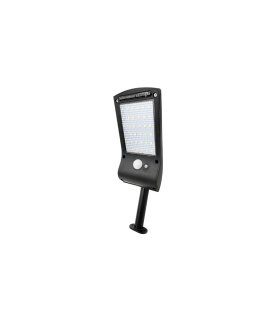 Aplique Solar Kira Negro LED 6500K IP65 con Sensor de Movimiento Crepuscular