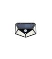 Aplique Solar Kira Negro LED 450 6000K IP65 con Sensor de Movimiento Crepuscular