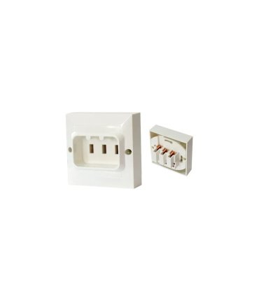 Base de enchufe de empotrar con toma de tierra 25 AMP