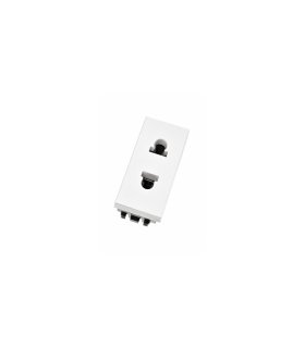Base de Enchufe 2 Polos Estrecha Niessen Zenit Blanco N2135 BL