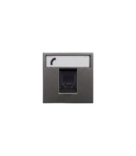 Carátula 1 Ventana para teléfono y datos Niessen Zenit Antracita N2218.1 AN