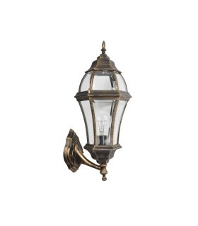 Aplique Exterior Becrux 1xE27 Negro/oro IP44