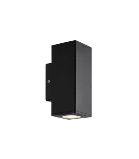 Aplique Exterior Yopol 2xGU10 Negro IP54 18,6x7,6x9,9 cm
