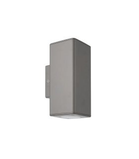 Aplique Exterior Yopol 2xGU10 Gris IP54 18,6x7,6x9,9 cm