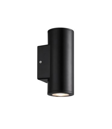 Aplique Exterior Yopol Cilindro Negro 2xGU10 IP54 18,6x7,6x9,9 cm