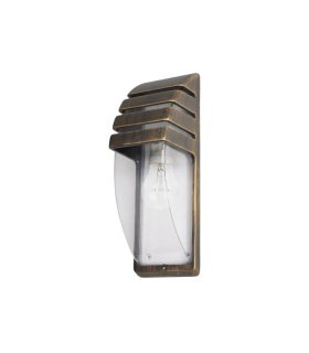 Aplique Exterior Elnath 1xE27 Negro/Oro IP44 35x12x12 cm