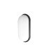 Aplique LED Pirineo Oval 12W 6500K Negro IP54 21x11x7 cm