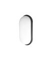 Aplique LED Pirineo Oval 12W 6500K Negro IP54 21x11x7 cm