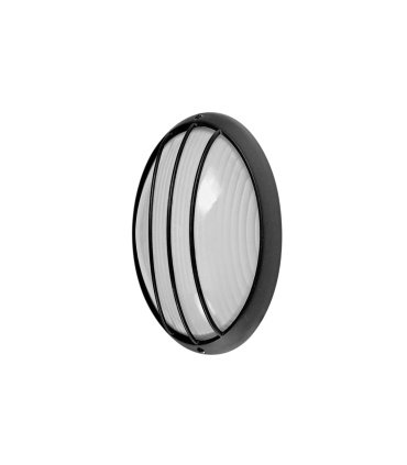 Aplique Exterior Oval Aquila Pequeño 1xE27 Negro IP44 10,5x22x14 cm