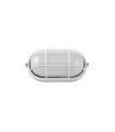 Aplique Exterior Oval Apus Pequeño 1xE27 Blanco IP44 9x21x10,5 cm