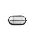 Aplique Exterior Oval Apus Grande 1xE27 Negro IP44 11,5x27,5x15,5 cm