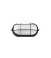 Aplique Exterior Oval Apus Grande 1xE27 Negro IP44 11,5x27,5x15,5 cm