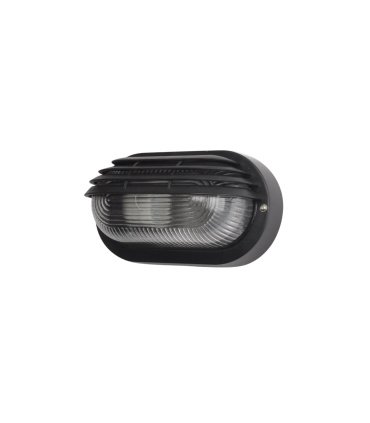 Aplique Exterior Oval Canopus Pequeño 1xE27 Negro IP44 10x20,5x11,5 cm