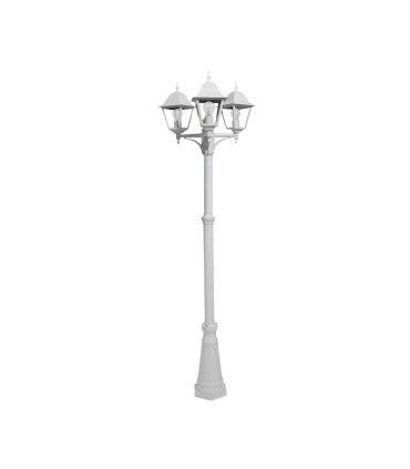 Farola Exterior Spica 3xE27 Blanca IP44 157-220 cm