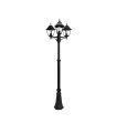 Farola Exterior Spica 3xE27 Negro IP44 157-220 cm