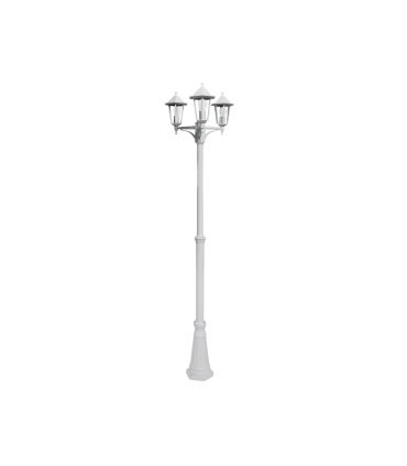 Farola Exterior Auriga 3xE27 Blanca IP44 157-220 cm
