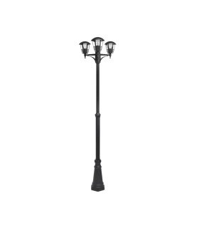 Farola Exterior Alnilan 3xE27 Negra IP44 145-220 cm