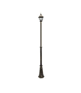 Farola Exterior Bootes 1xE27 Negro/oro IP44 145-220 cm