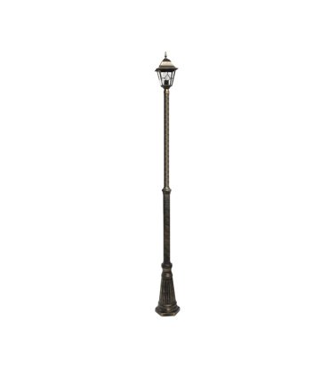 Farola Exterior Bootes 1xE27 Negro/oro IP44 145-220 cm