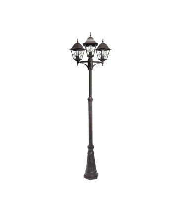 Farola Exterior Bootes 3xE27 Marrón IP44 153-228 cm