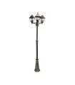 Farola Exterior Bootes 3xE27 Negro/oro IP44 153-228 cm