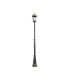 Farola Exterior Regulus 1xE27 Negra/Oro IP44 163,5-230 cm