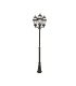 Farola Exterior Becrux 3xE27 Negro/Oro IP44 168,5-234 cm
