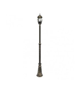 Farola Exterior Caelum 1xE27 Negro/Oro IP44 153-228 cm