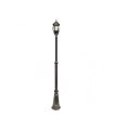 Farola Exterior Caelum 1xE27 Negro/Oro IP44 153-228 cm