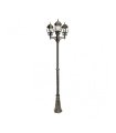 Farola Exterior Caelum 3xE27 Negro/oro IP44 153-228 cm