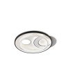 Plafón LED Circular 160W Blanco/Negro 13600 lm Evora