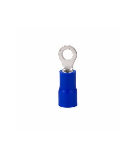 BOLSA 100 UND. TERMINAL REDONDO AZUL 6,4 MM