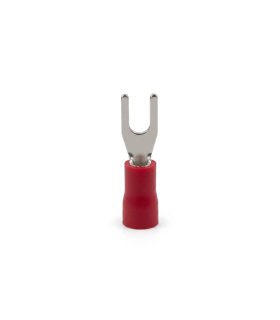BOLSA 100 UND. TERMINAL HORQUILLA ROJO 3,7 MM