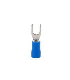 Bolsa 100 Terminales 4,3 mm de Horquilla Azules M4 para Cable