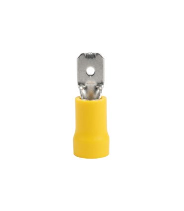 Bolsa 50 Terminales con Lengüeta Amarillos 6,3 x 0,8 mm para Cable