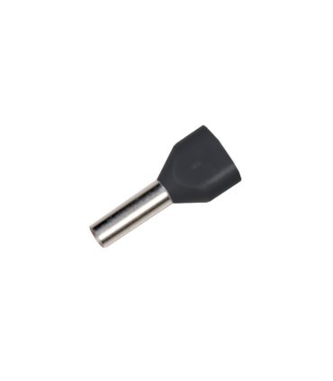 Bolsa 100 Punteras Aisladas Dobles Negras 2 x 1,5 mm² para Cable Eléctrico