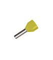Bolsa 100 Punteras Aisladas Dobles Amarillas 2 x 6 mm² para Cable Eléctrico