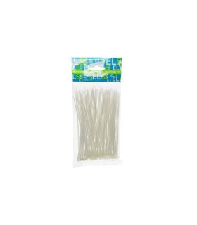 25 Unidades Bridas 250 x 4,8 mm Blanco de Nylon