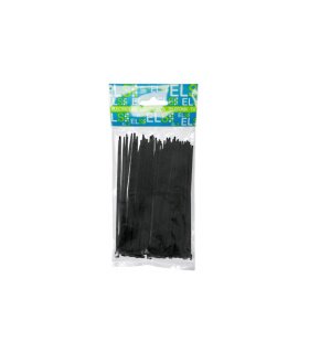 25 Unidades Bridas 250 x 4.8 mm Negro de Nylon