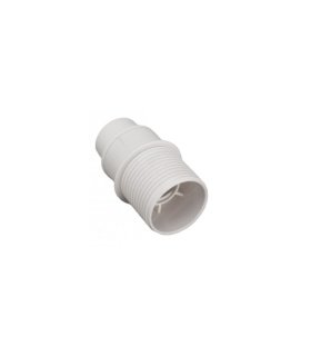 Portalámparas E14 Roscado con Tope Blanco Homologado