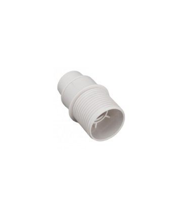 Portalámparas E14 Roscado con Tope Blanco Homologado