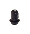 Portalámparas E27 Negro Roscado con Interruptor