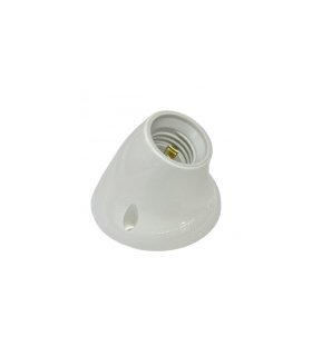 Portalámparas E27 Zócalo Curvo Blanco