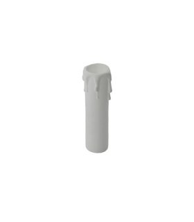 Funda para Portalámparas E27 Vela Larga 86 mm Blanca