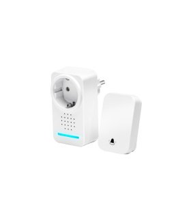 Timbre Inalámbrico con Enchufe y Base 100 m