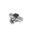 Conector F Macho 2 Hembras